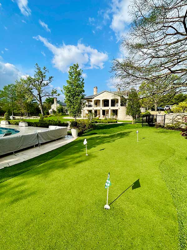 Putting Green Installation Backyard